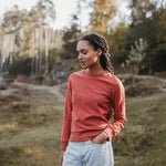 Sweater Sanna | Rostrot aus Bio-Baumwolle - siebenKÄSEhoch