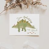 Postkarte Dino - Geburtstag Dinosaurier Stegosaurus