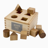 Montessori ToyShape Sortierbox, stapelbar, Natur