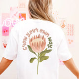 T-Shirt Blume BIOBAUMWOLLE Protea "Grow your own way"