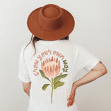 T-Shirt Blume BIOBAUMWOLLE Protea "Grow your own way"