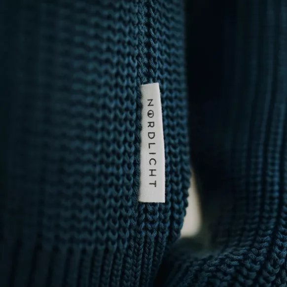 Strickjacke Marla | Petrol aus Bio-Baumwolle - siebenKÄSEhoch