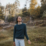 Sweater Sanna | Waldgrün aus Bio-Baumwolle - siebenKÄSEhoch