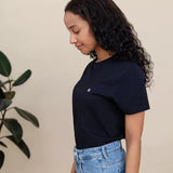 T-Shirt Alva | Schwarz aus Bio-Baumwolle - siebenKÄSEhoch