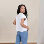 T-Shirt Nela | Weiß aus Bio-Baumwolle - siebenKÄSEhoch